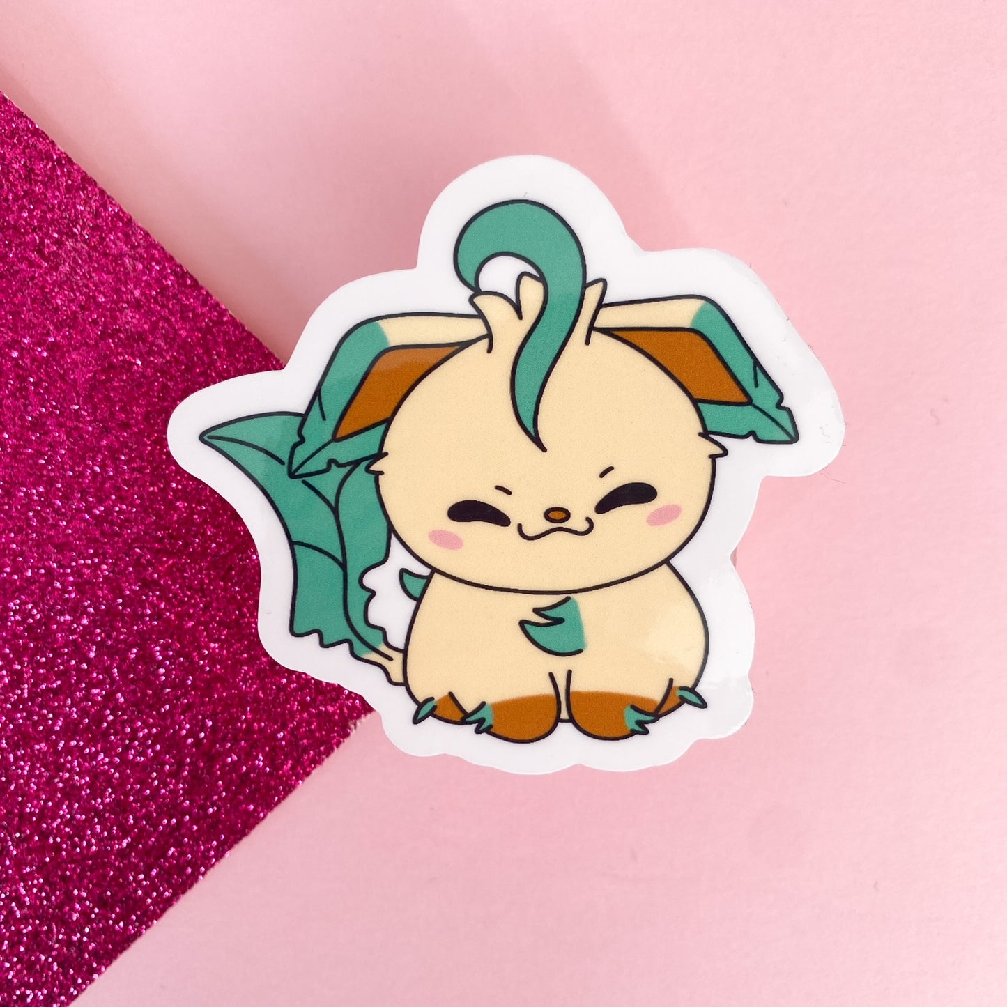 Chibi Anime Grass Fox Sticker