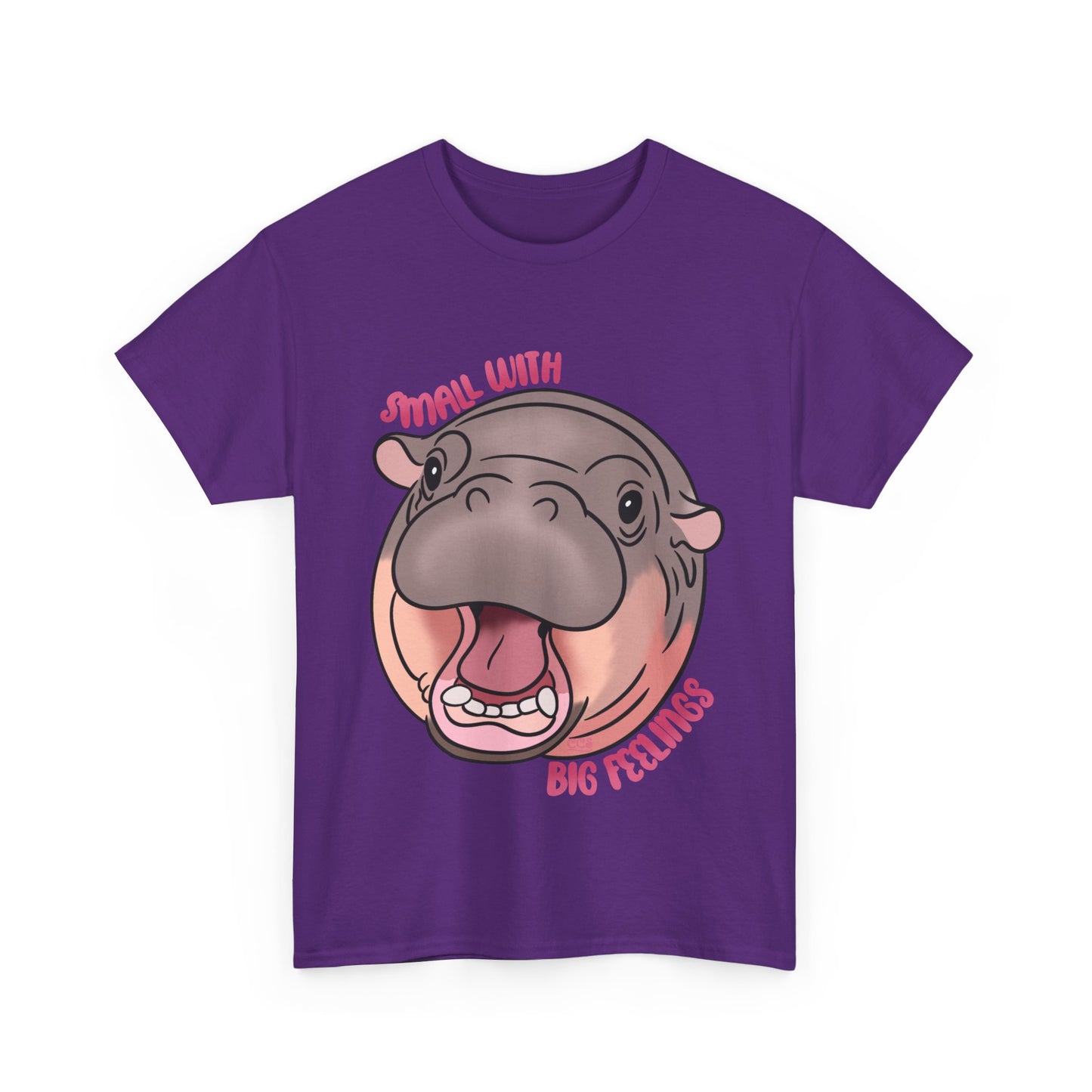 πΎ Small with Big Feelings β Moo-Deng Hippo T-Shirt πΎ - Multiple Colours