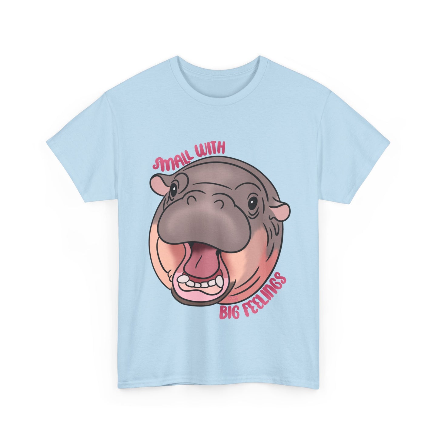 πΎ Small with Big Feelings β Moo-Deng Hippo T-Shirt πΎ - Multiple Colours