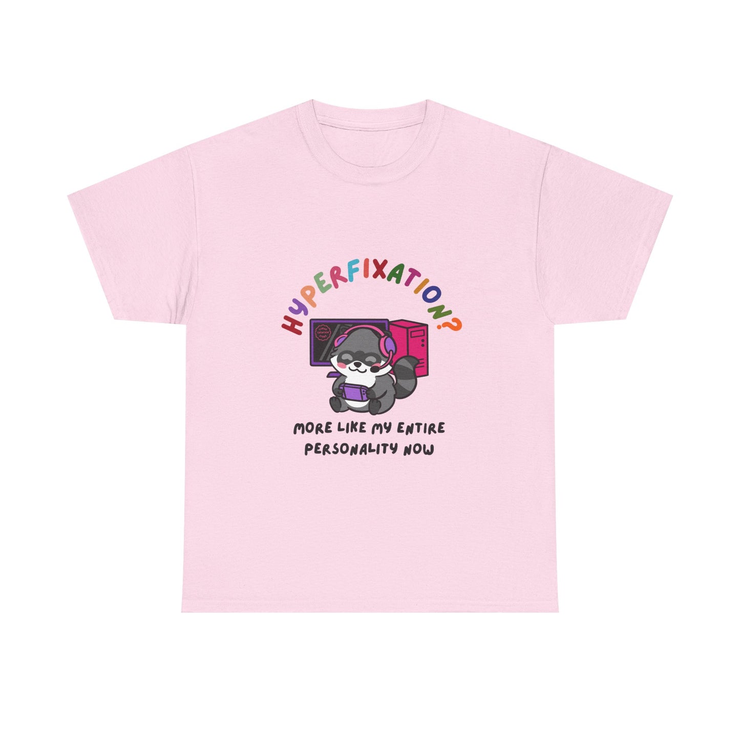 Hyperfixation Gaming Raccoon T-Shirt - Multiple Colours
