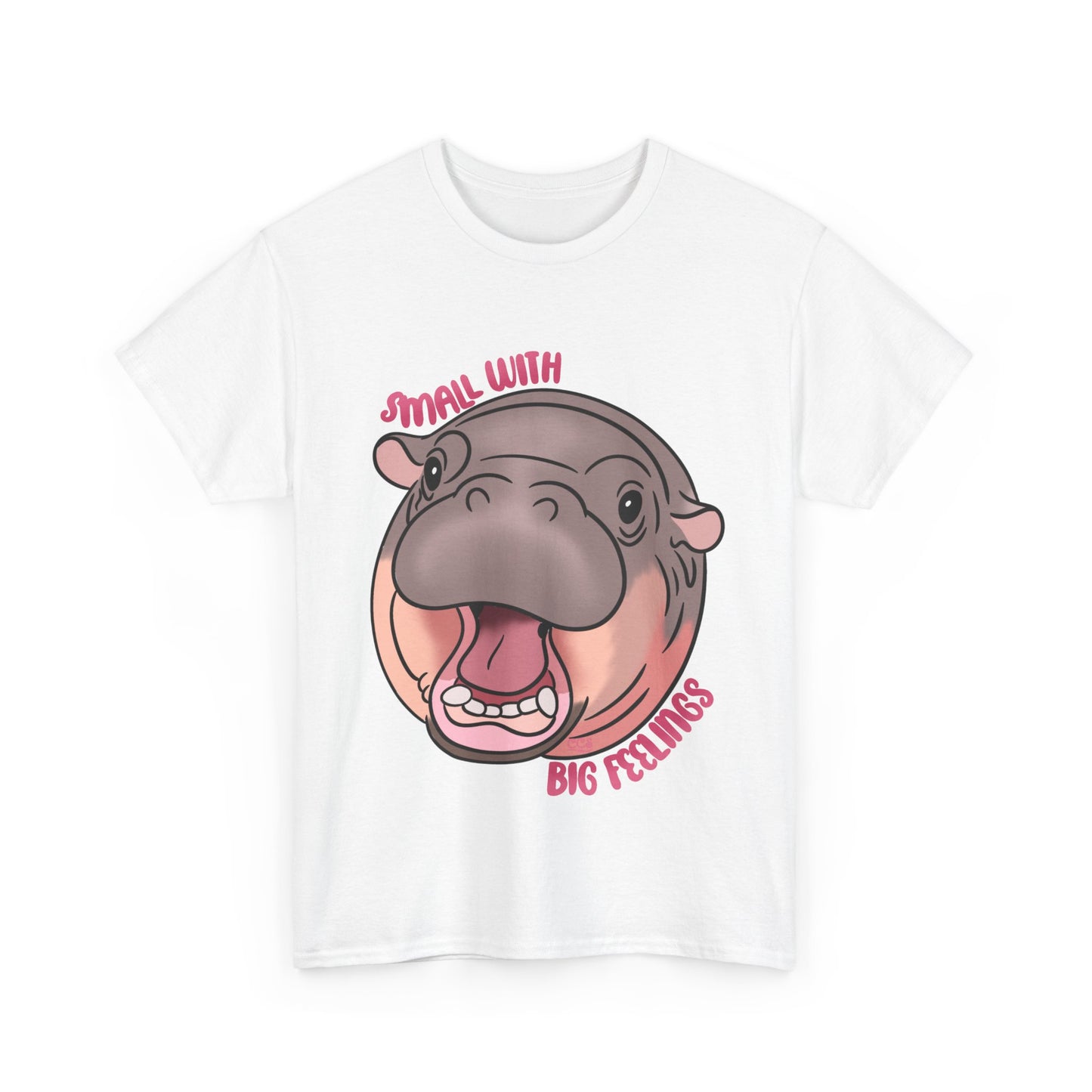 πΎ Small with Big Feelings β Moo-Deng Hippo T-Shirt πΎ - Multiple Colours