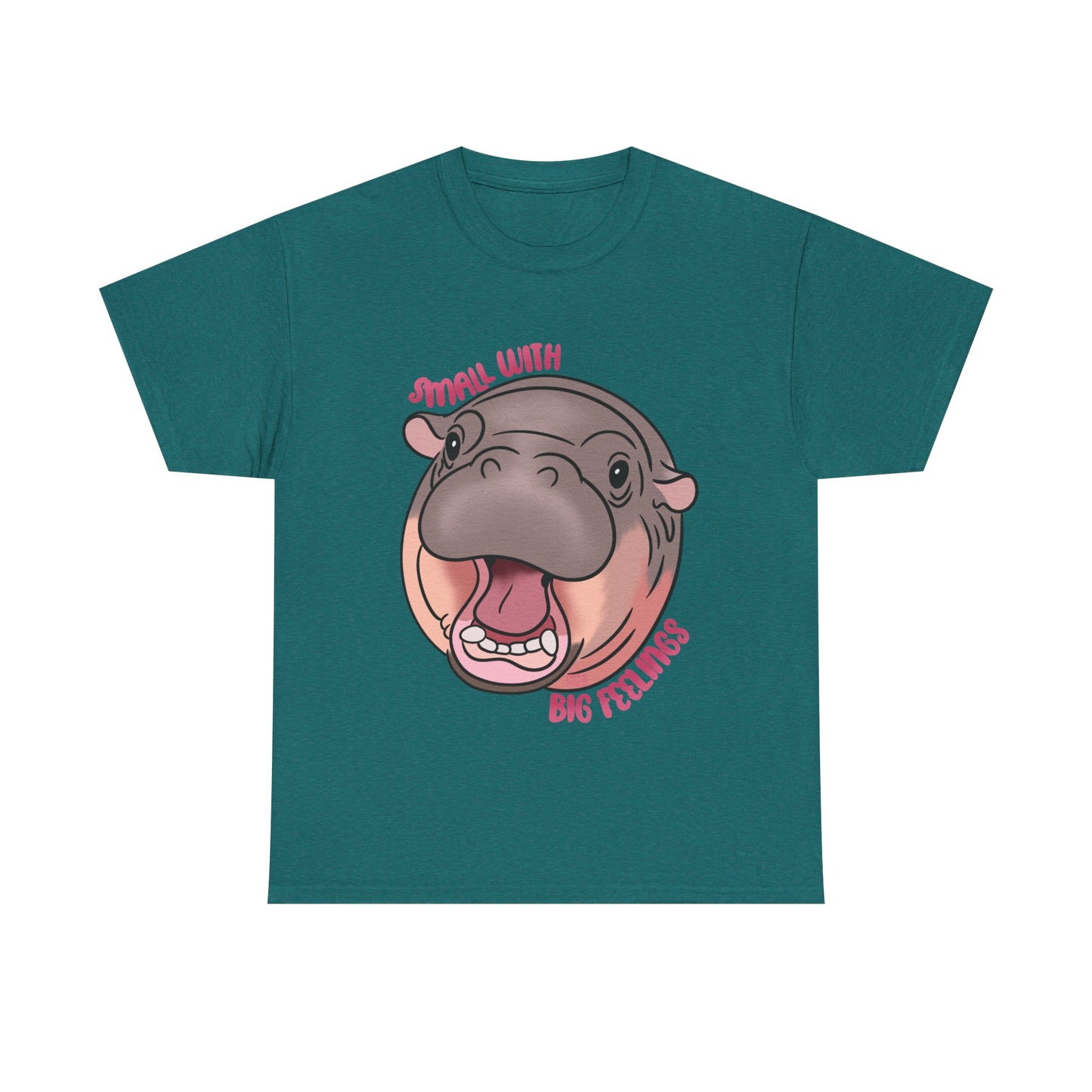 πΎ Small with Big Feelings β Moo-Deng Hippo T-Shirt πΎ - Multiple Colours