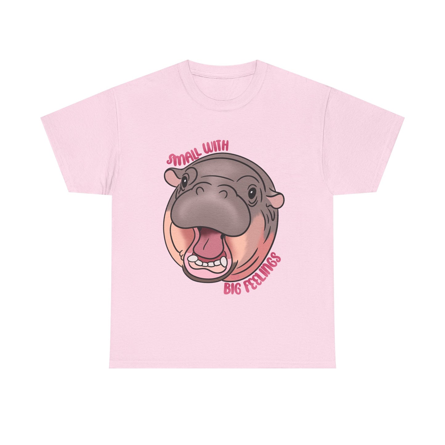 πΎ Small with Big Feelings β Moo-Deng Hippo T-Shirt πΎ - Multiple Colours