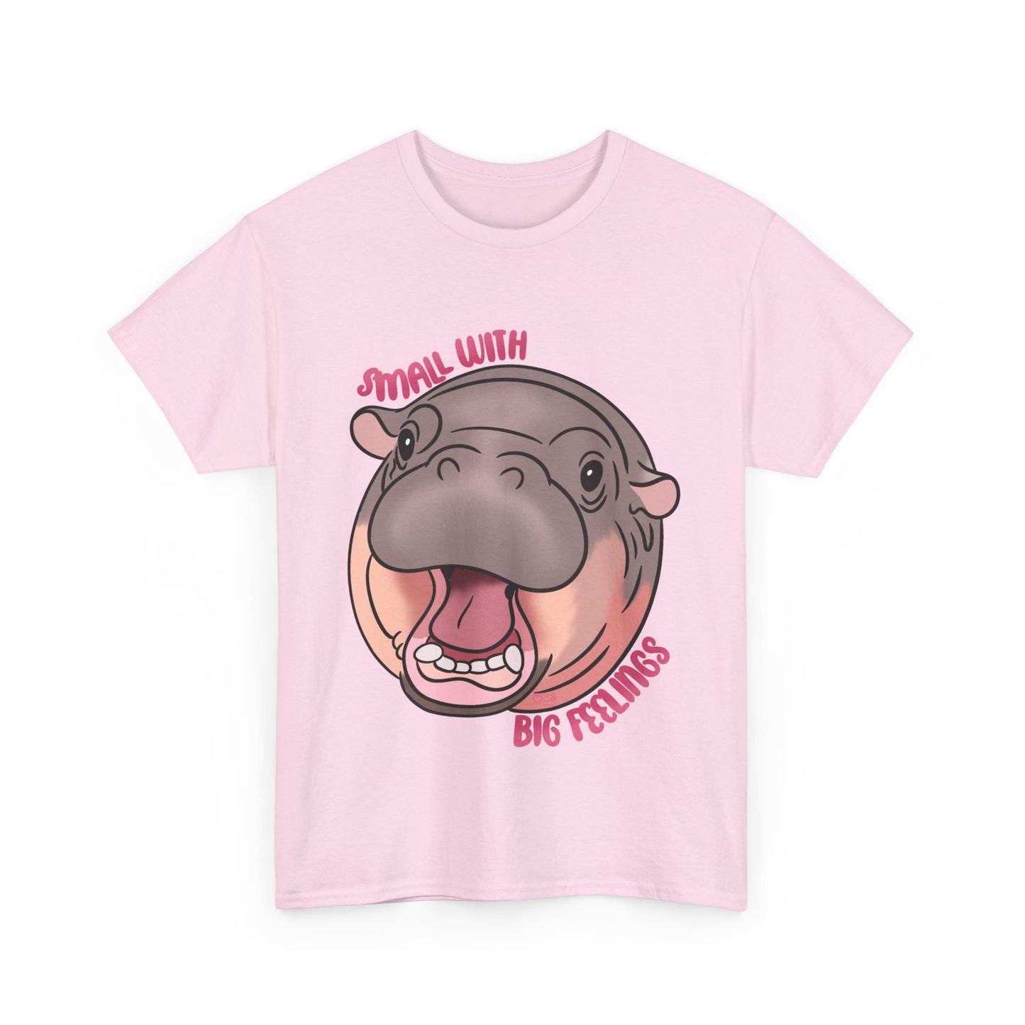 πΎ Small with Big Feelings β Moo-Deng Hippo T-Shirt πΎ - Multiple Colours