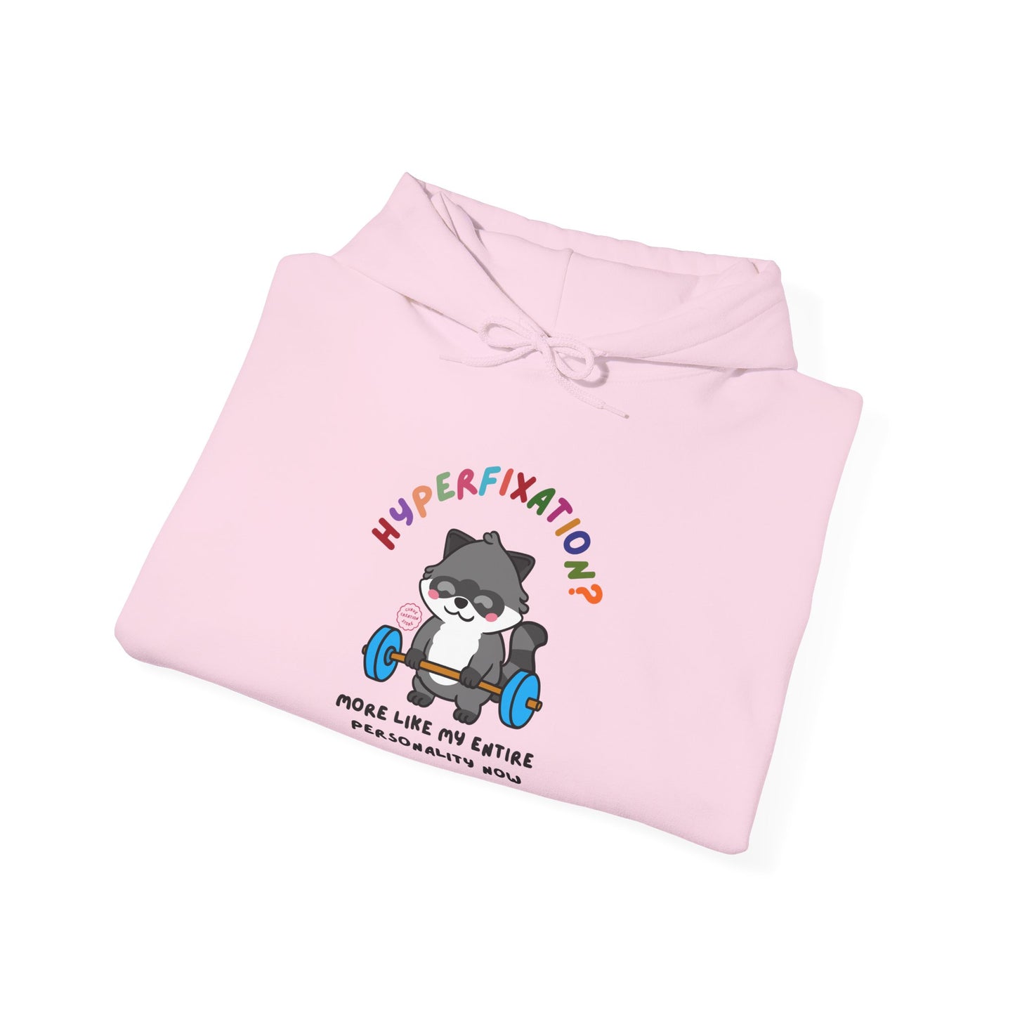 Hyperfixation Weight Lifting Raccoon Hoodie - Multiple Colours