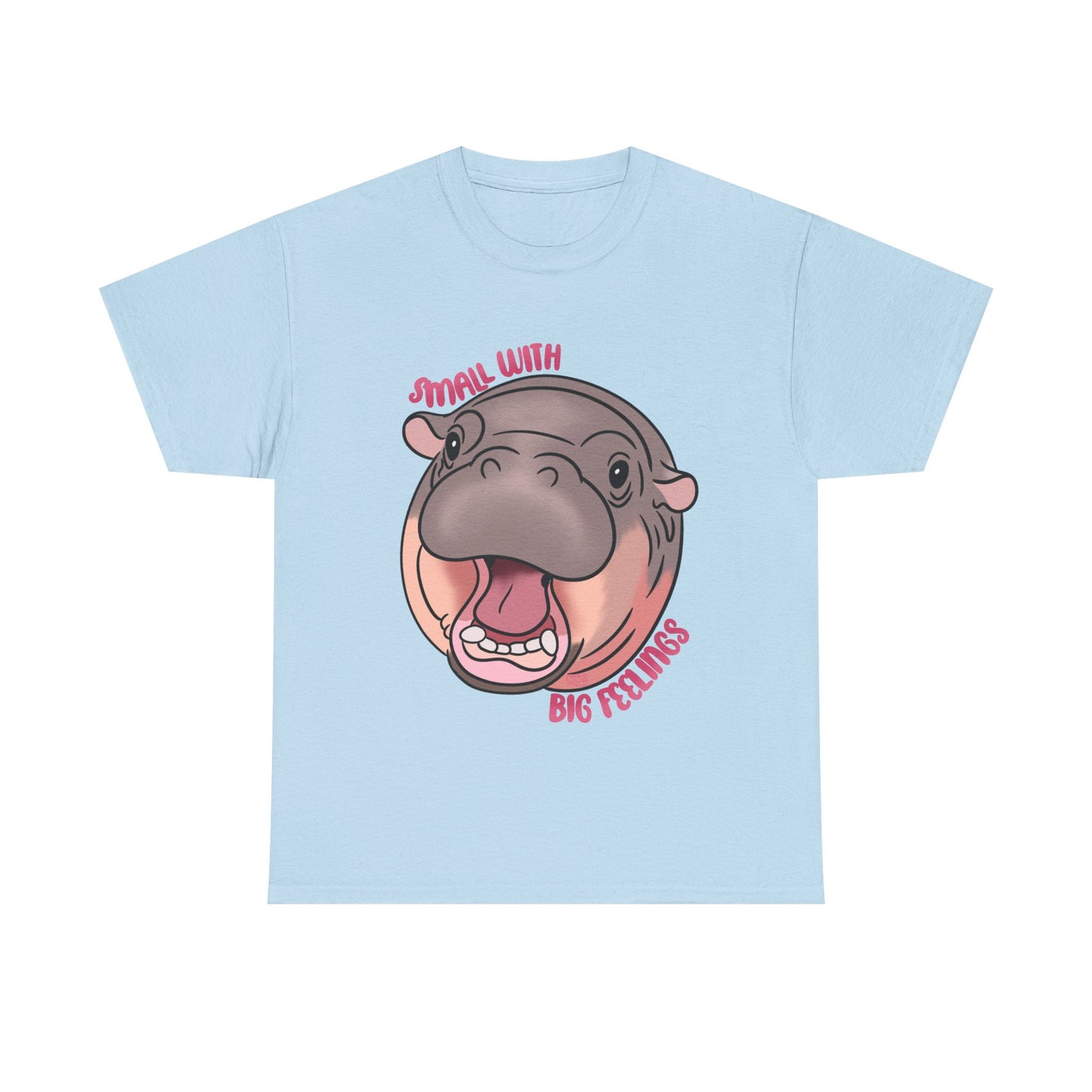 πΎ Small with Big Feelings β Moo-Deng Hippo T-Shirt πΎ - Multiple Colours