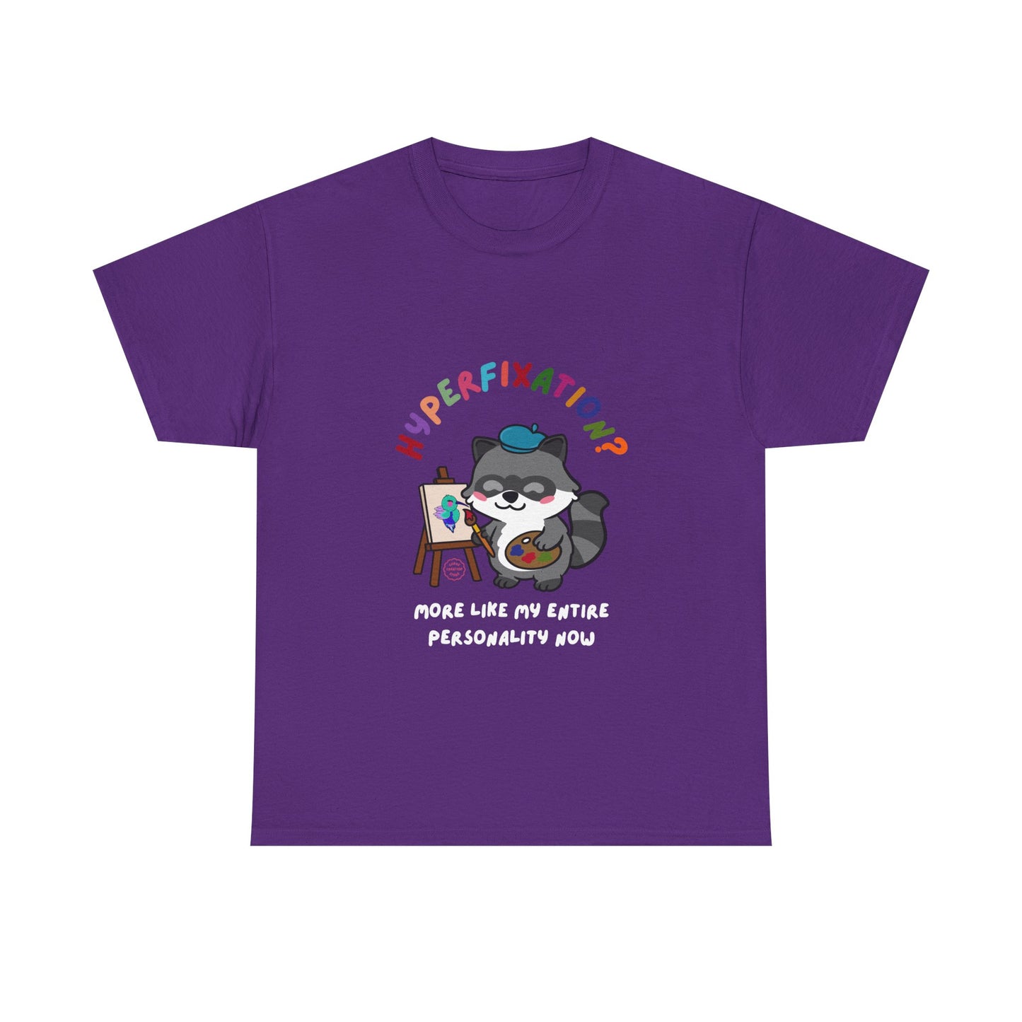Hyperfixation Painting Raccoon T-Shirt - Multiple Colours