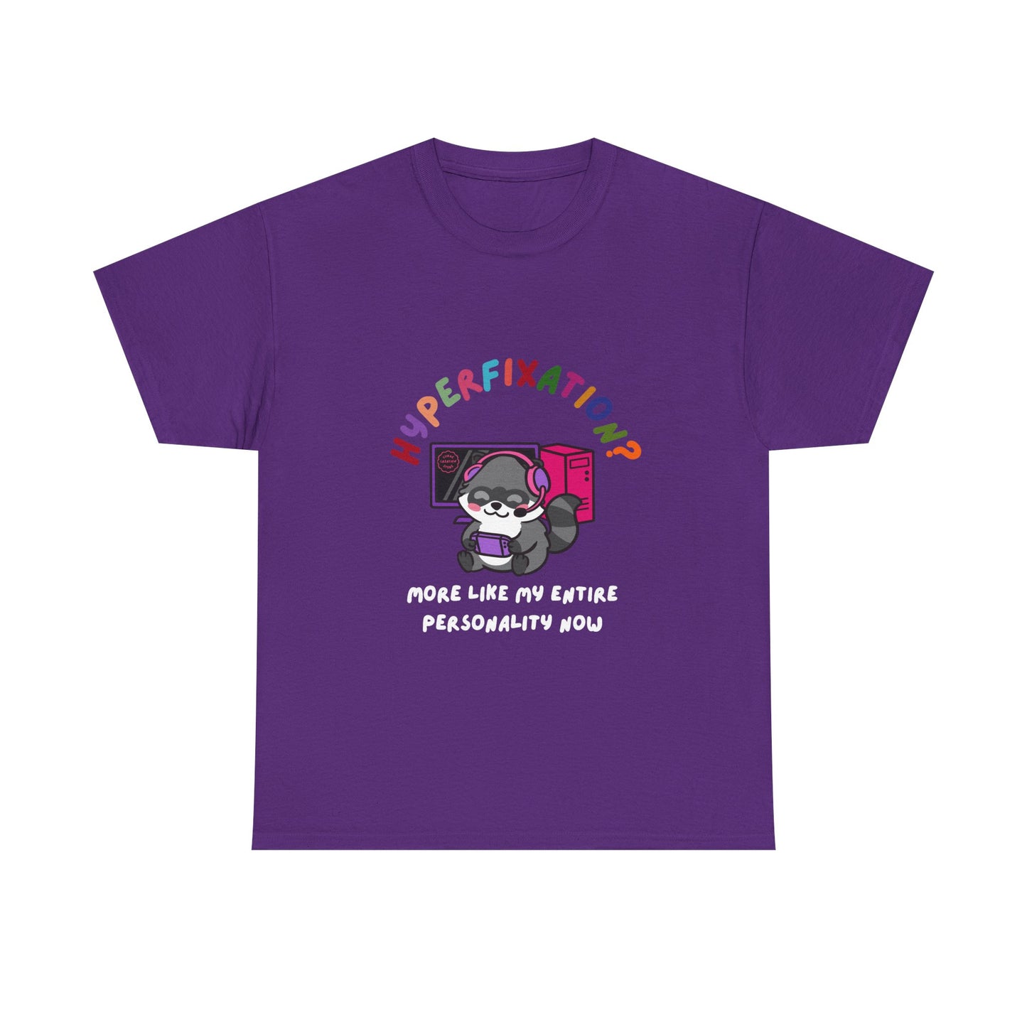 Hyperfixation Gaming Raccoon T-Shirt - Multiple Colours