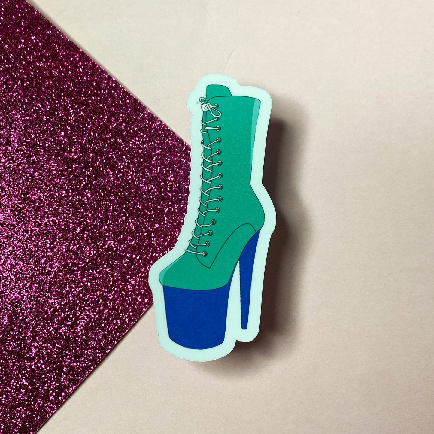 LGBTQ+ Gay Men Pole Dancing Boot sticker