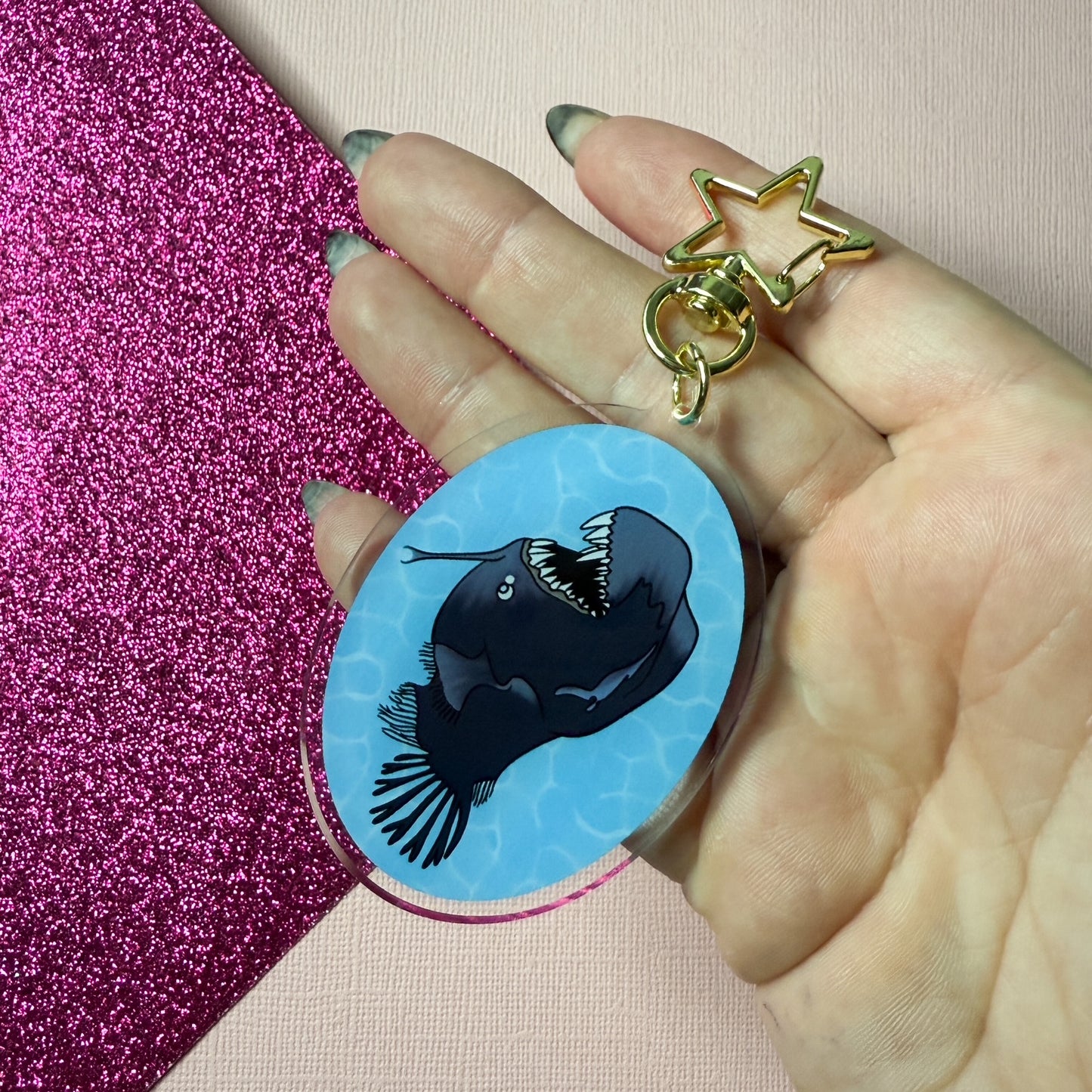 Sea Devil Anglerfish Acrylic Keychain