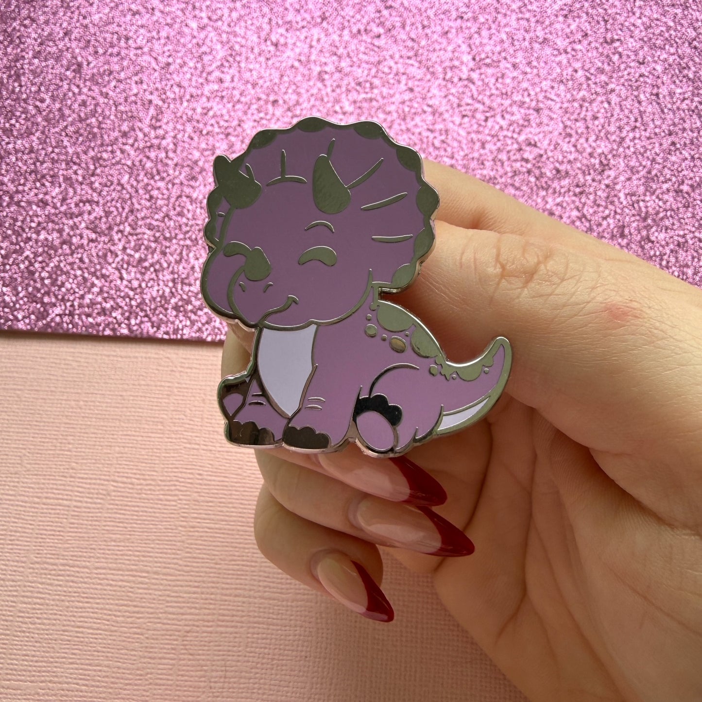 Triceratops Enamel Pin