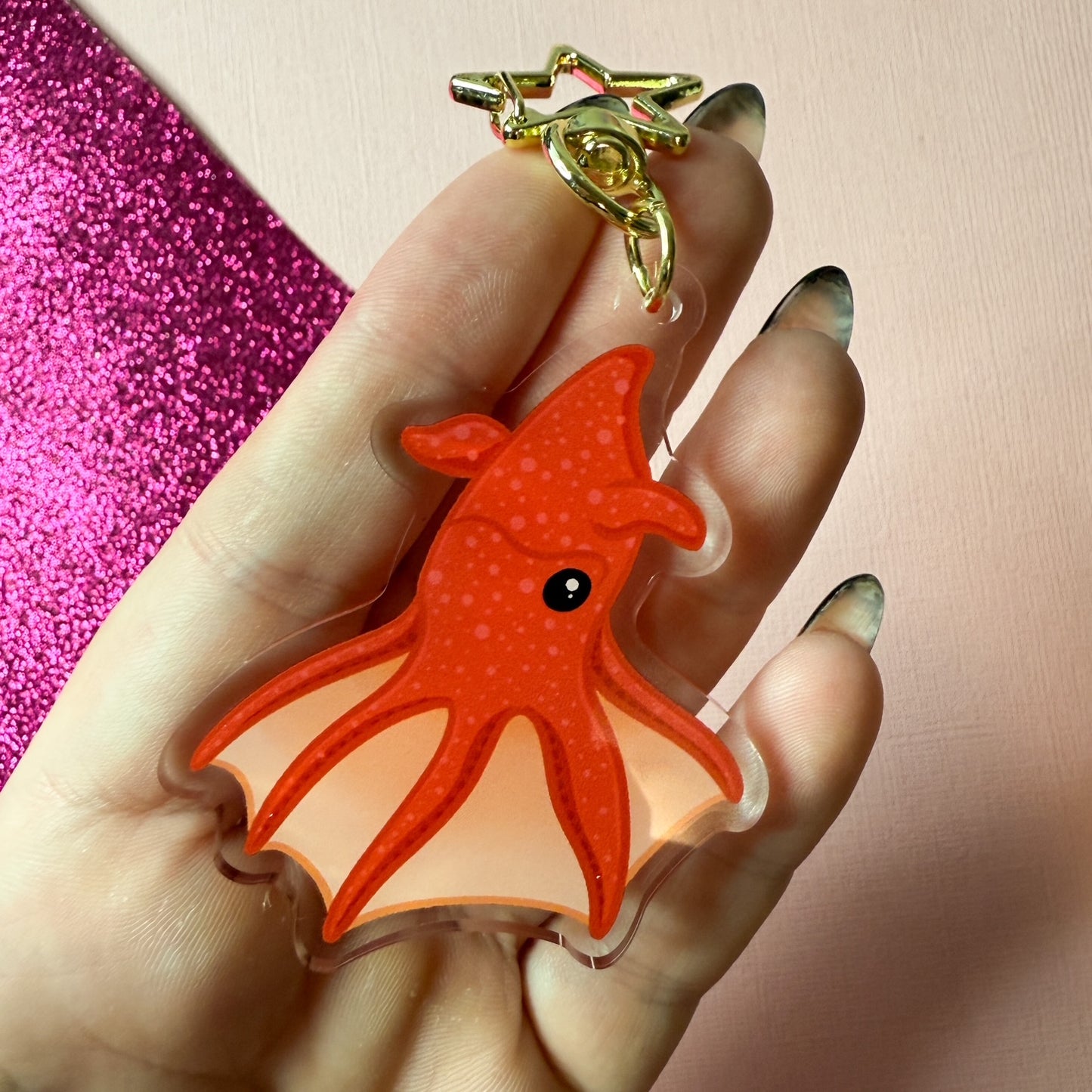 Vampire Squid Acrylic Keychain
