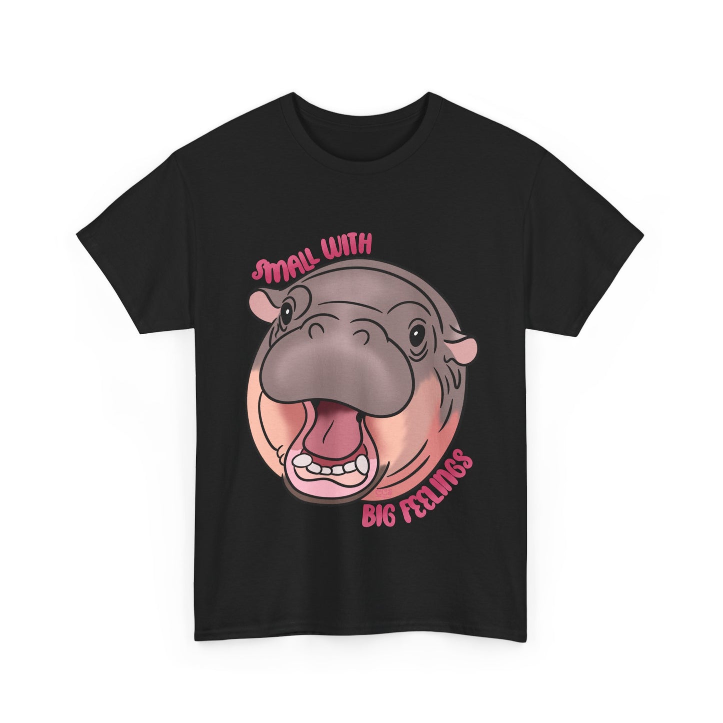 πΎ Small with Big Feelings β Moo-Deng Hippo T-Shirt πΎ - Multiple Colours