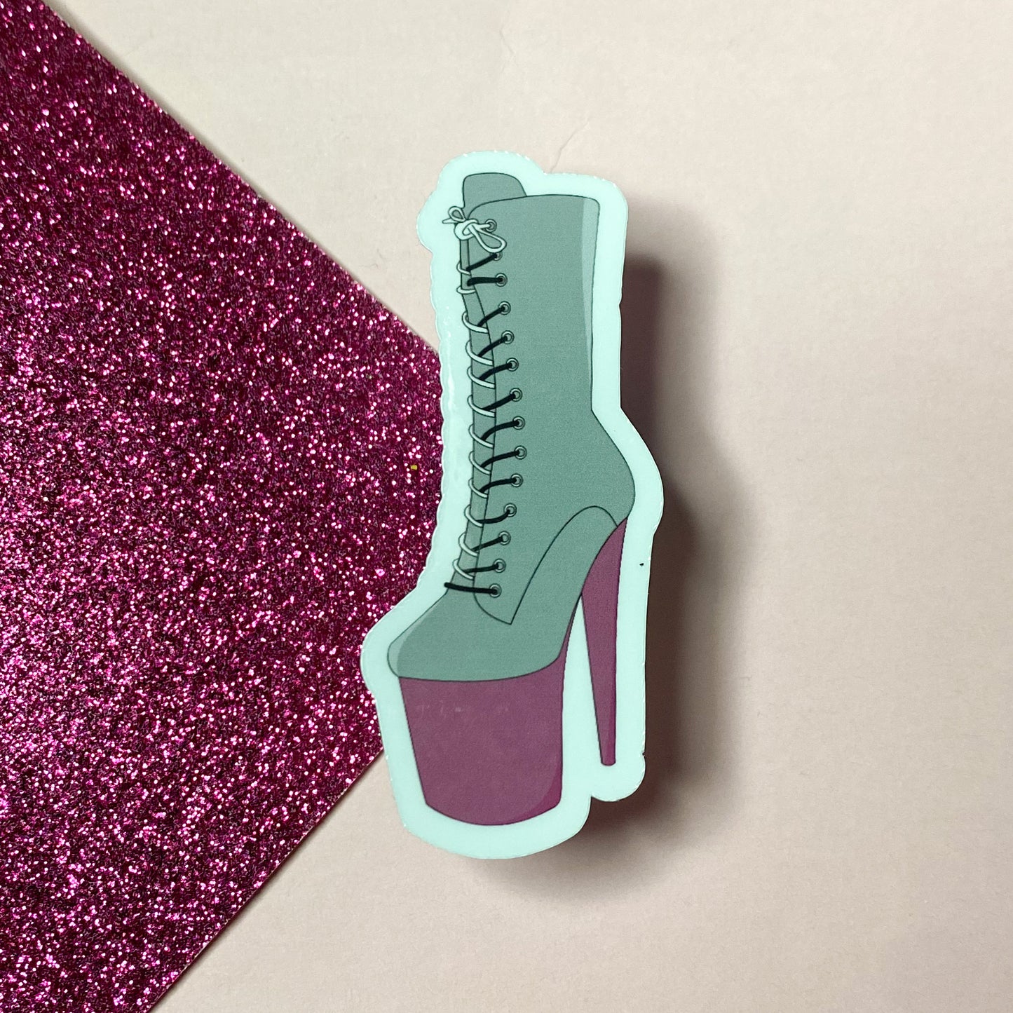 LGBTQ+ Asexual Pole Dancing Boot sticker