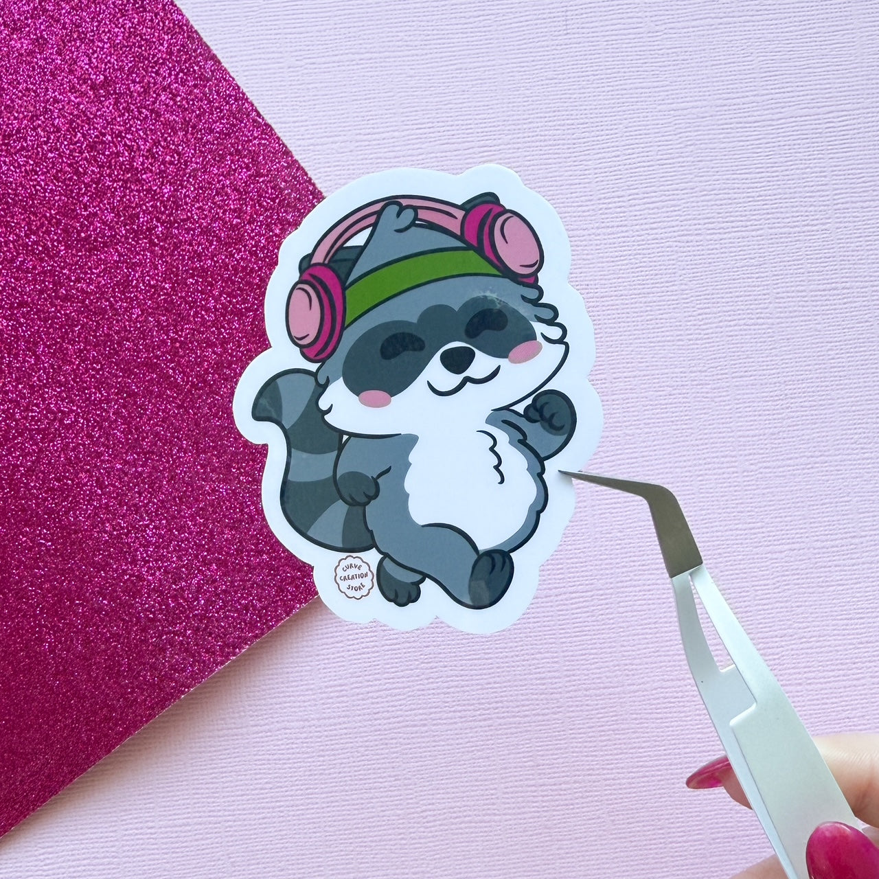 Walking/Cardio Hyper fixation Neurodivergent Raccoon Sticker
