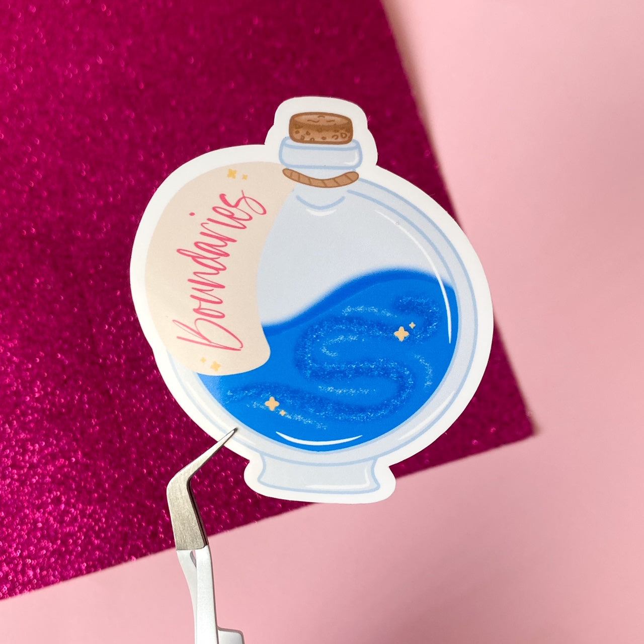 Boundaries Mental Health Potion Bottle Sticker