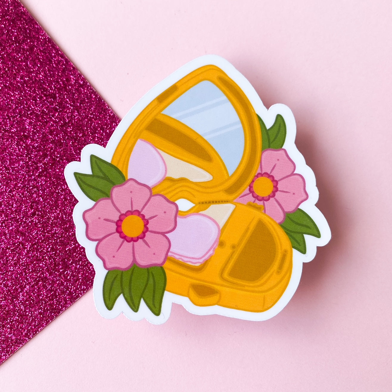 Vintage Inspired Traditional Tattoo Style Heart Compact Sticker