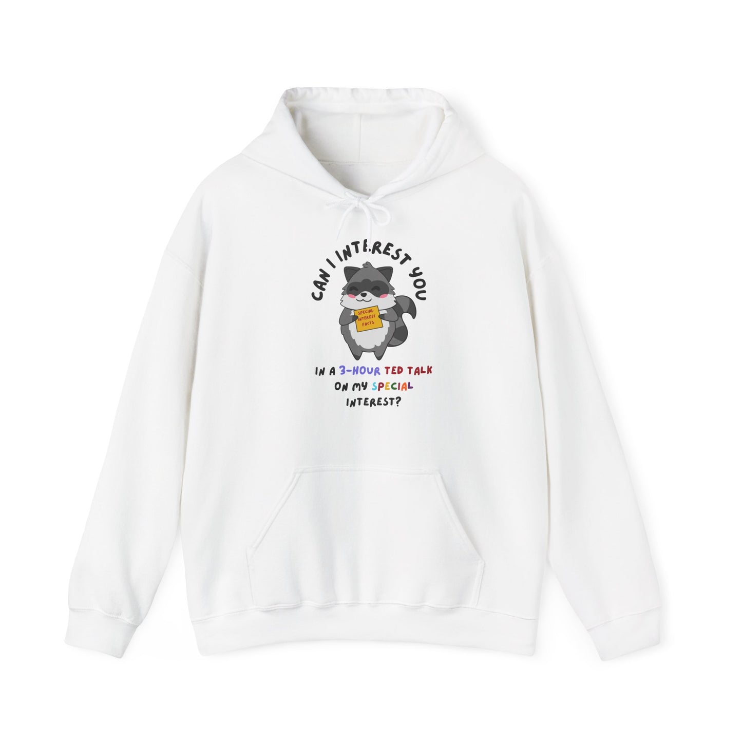 Special Interest Raccoon Hoodie– Infodumping with Pride! - Multiple Colours!
