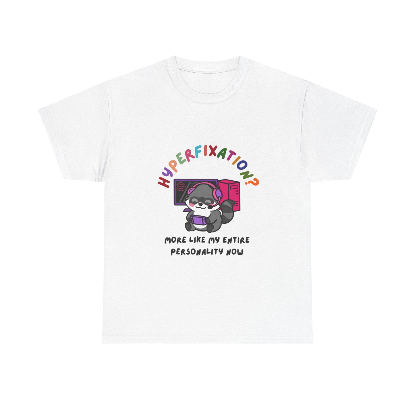 Hyperfixation Gaming Raccoon T-Shirt - Multiple Colours