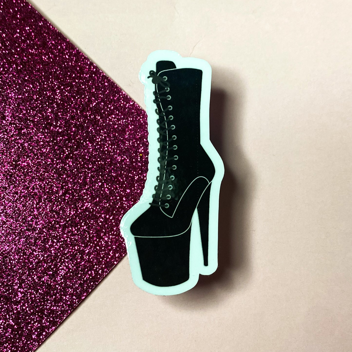 Black Pole Dancing Boot sticker
