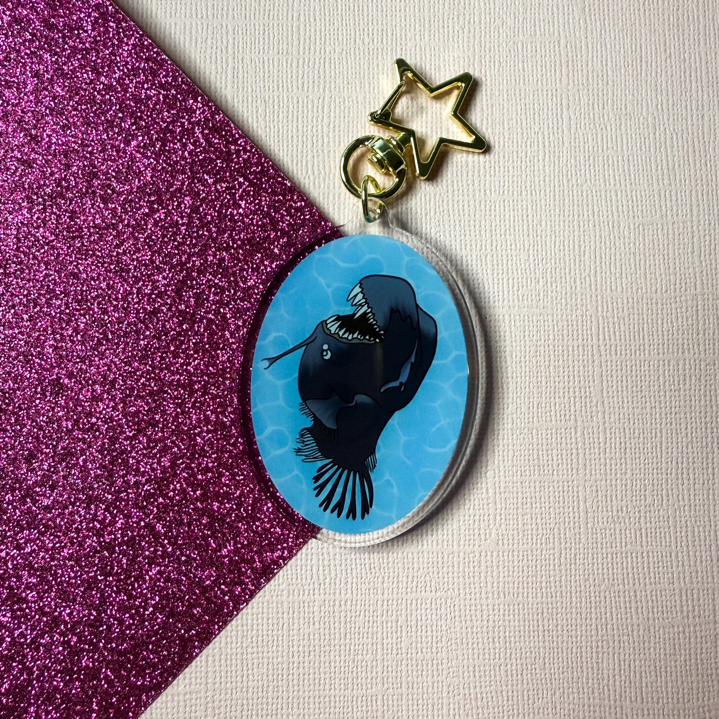 Sea Devil Anglerfish Acrylic Keychain