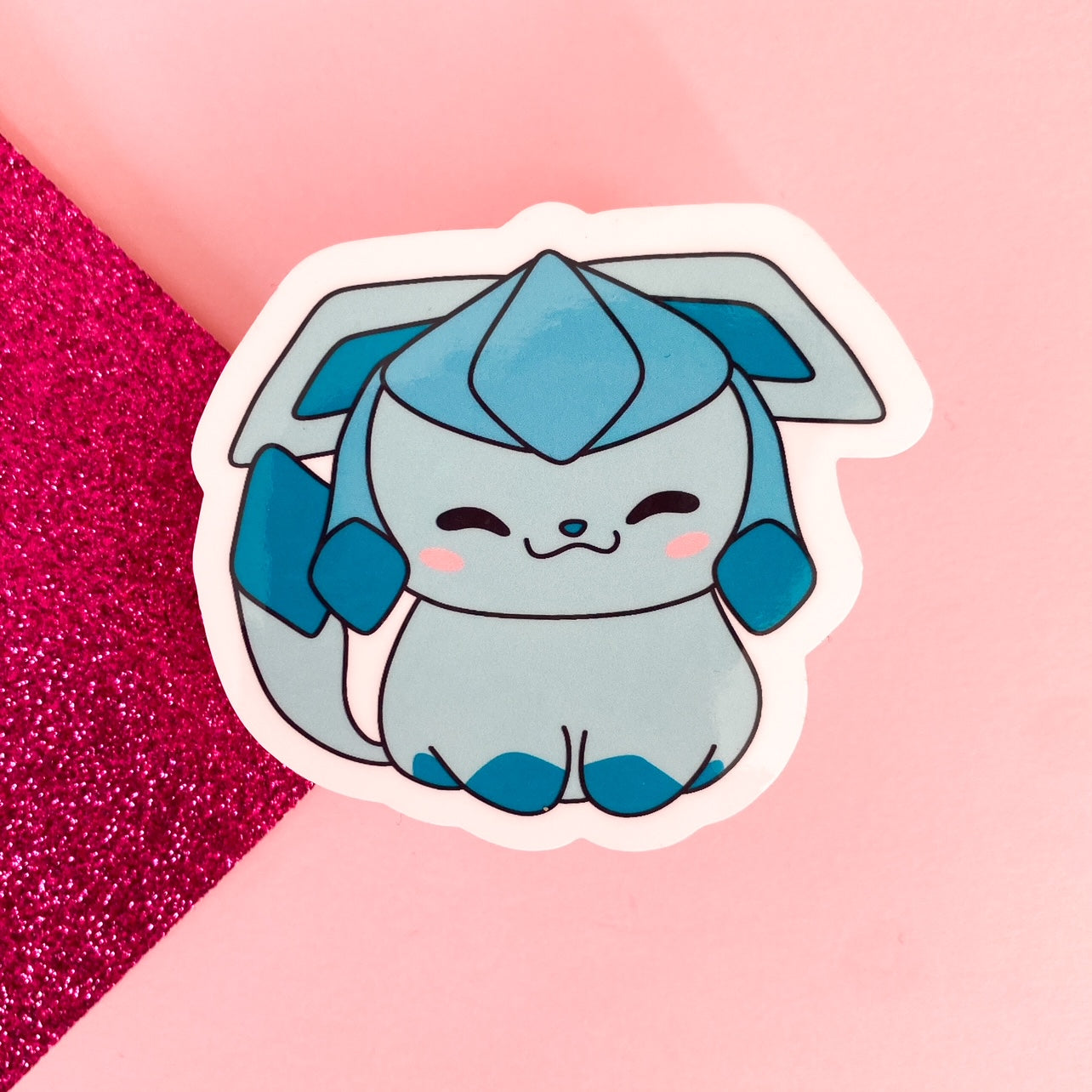 Chibi Anime Ice Fox Sticker