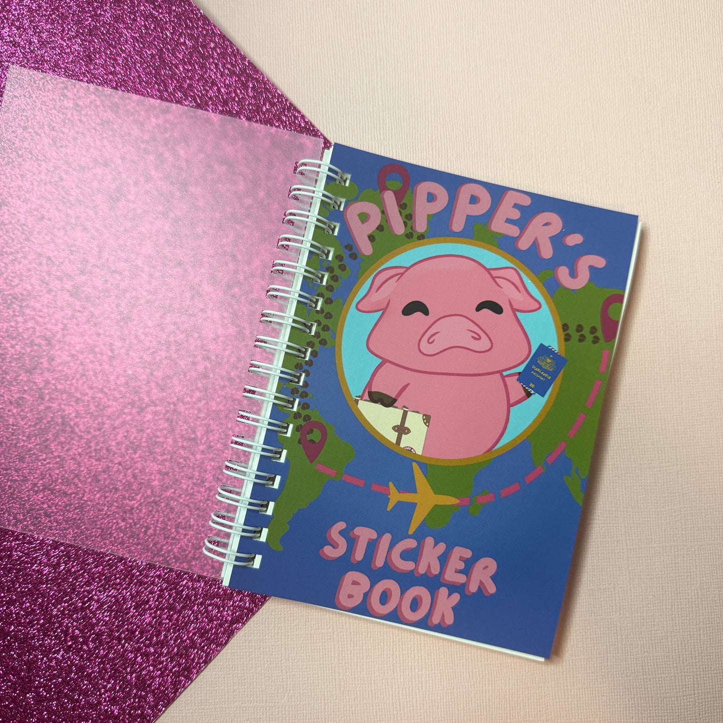 Pipper’s Sticker Travel Book – A6 Reusable Sticker Album