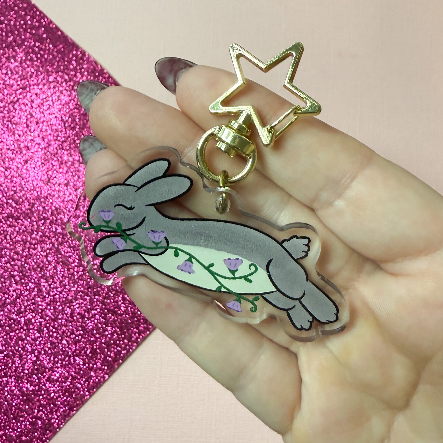 Phoebe the Bunny Acrylic Keychain