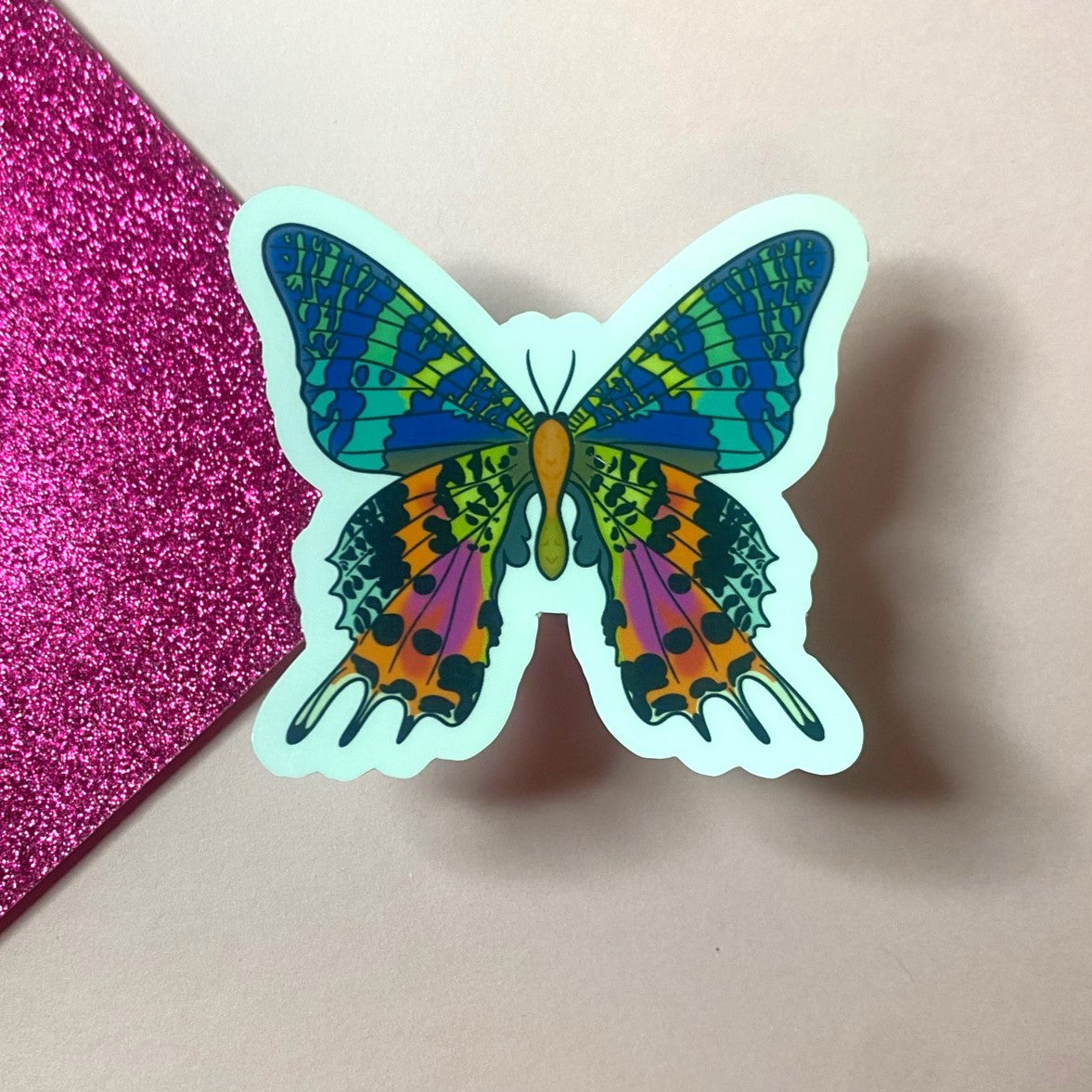 Madagascan Sunset Moth Sticker