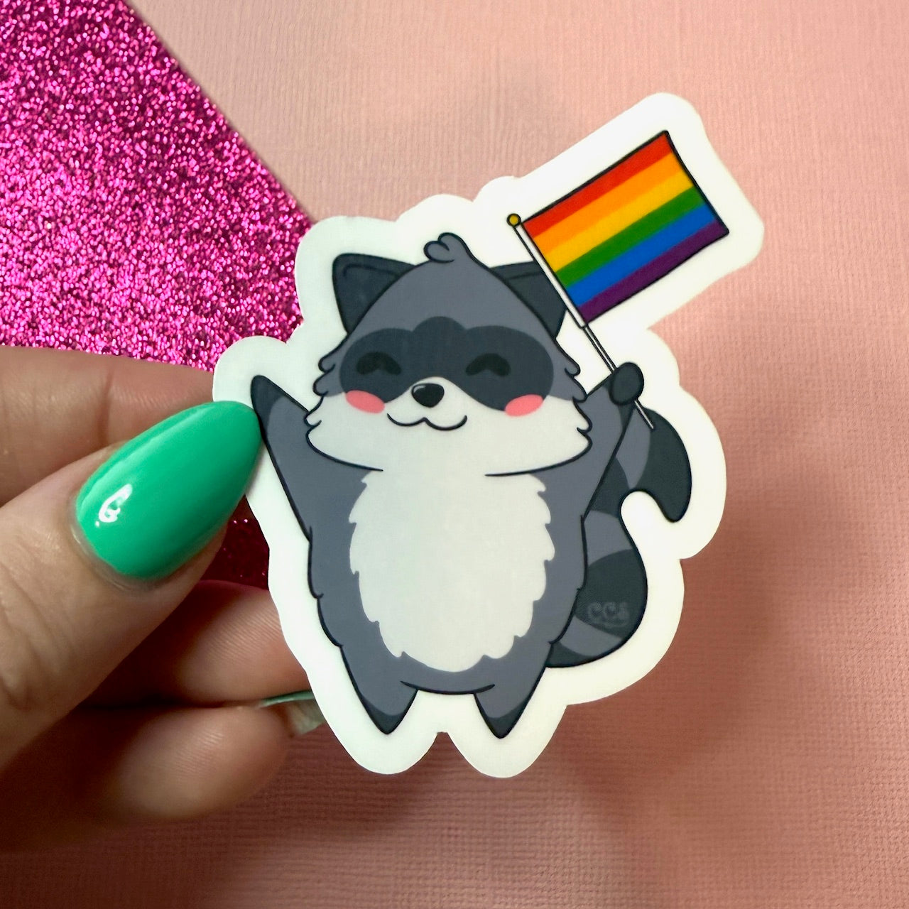 Happy Pride β Neurodivergent Raccoon Sticker