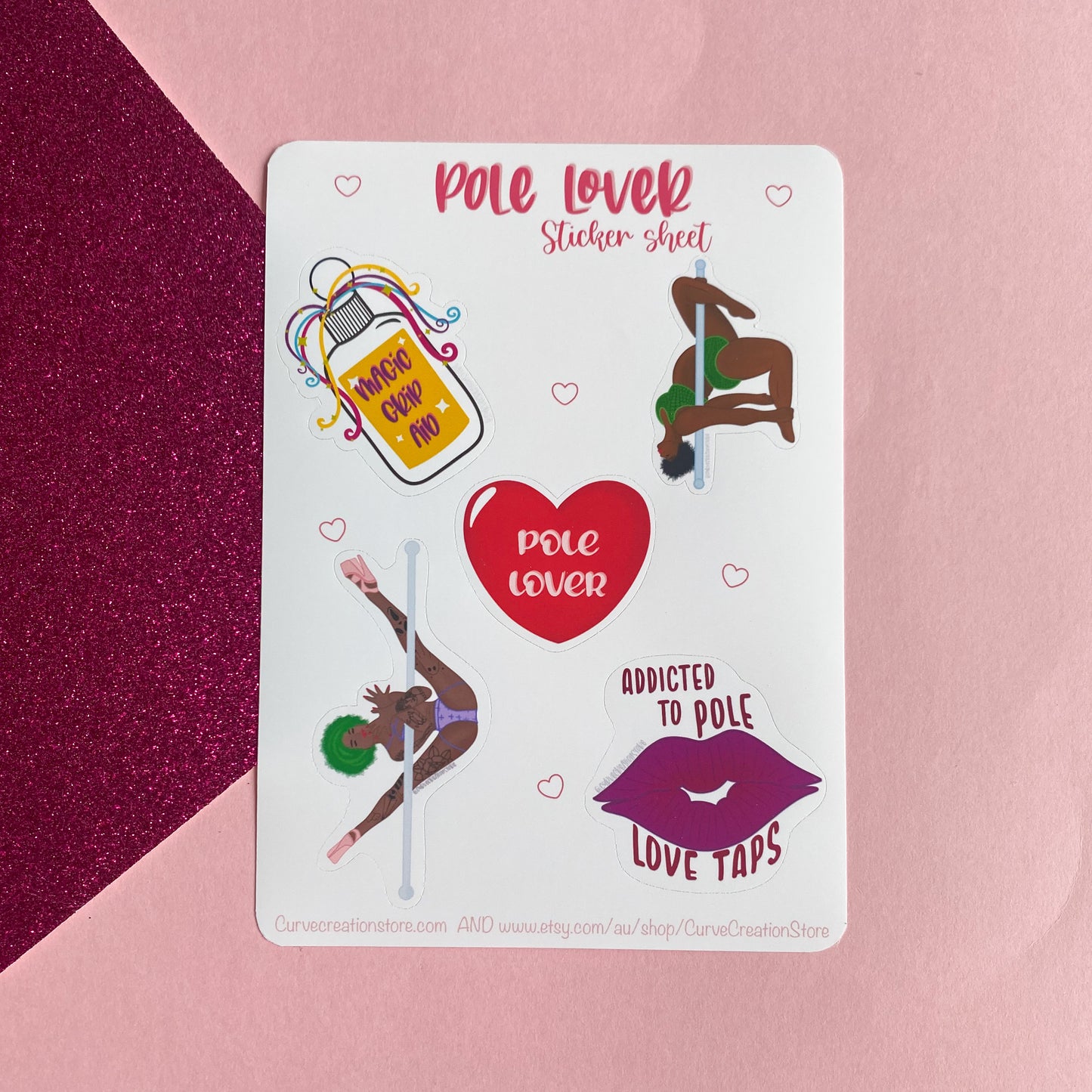 Aerial Pole dancing Sticker Sheet