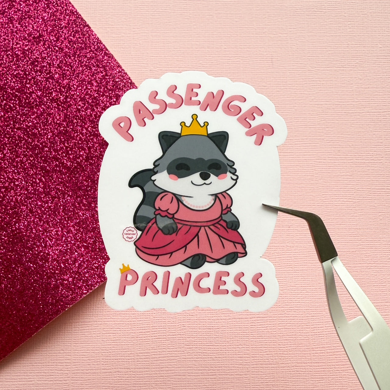 Passenger Princess Raccoon Sticker