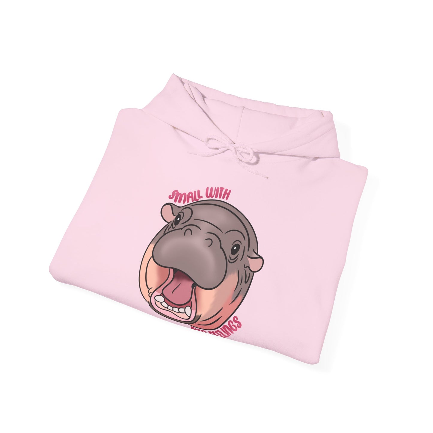 🐾 Small with Big Feelings – Moo-Deng Hippo Hoodie 🐾 - Multiple Colours