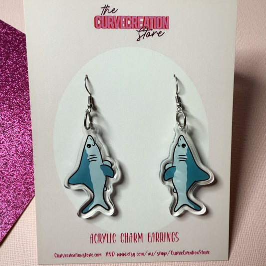 Mako Shark Acrylic Charm Earrings