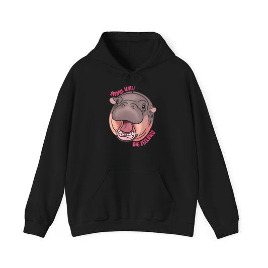 🐾 Small with Big Feelings – Moo-Deng Hippo Hoodie 🐾 - Multiple Colours