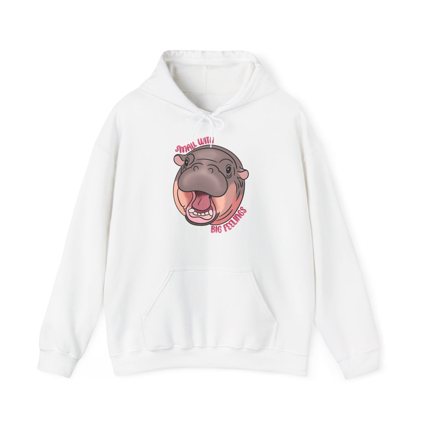 🐾 Small with Big Feelings – Moo-Deng Hippo Hoodie 🐾 - Multiple Colours