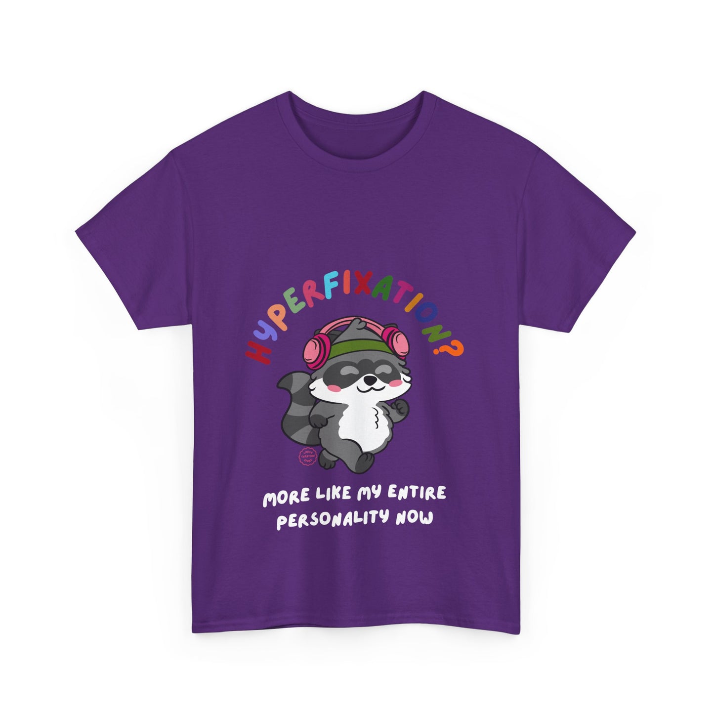 Hyperfixation Walking Raccoon T-Shirt - Multiple Colours