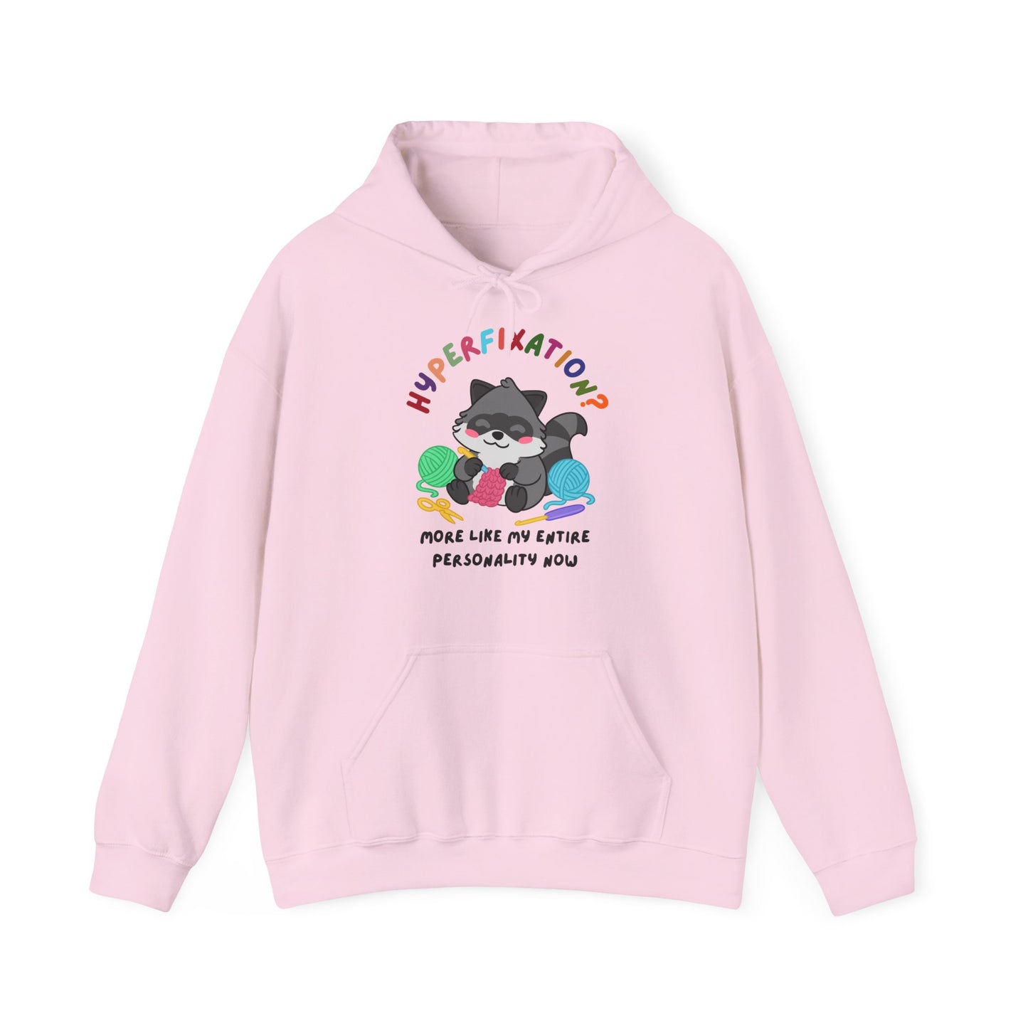 Hyperfixation Crocheting Raccoon Hoodie - Multiple Colours