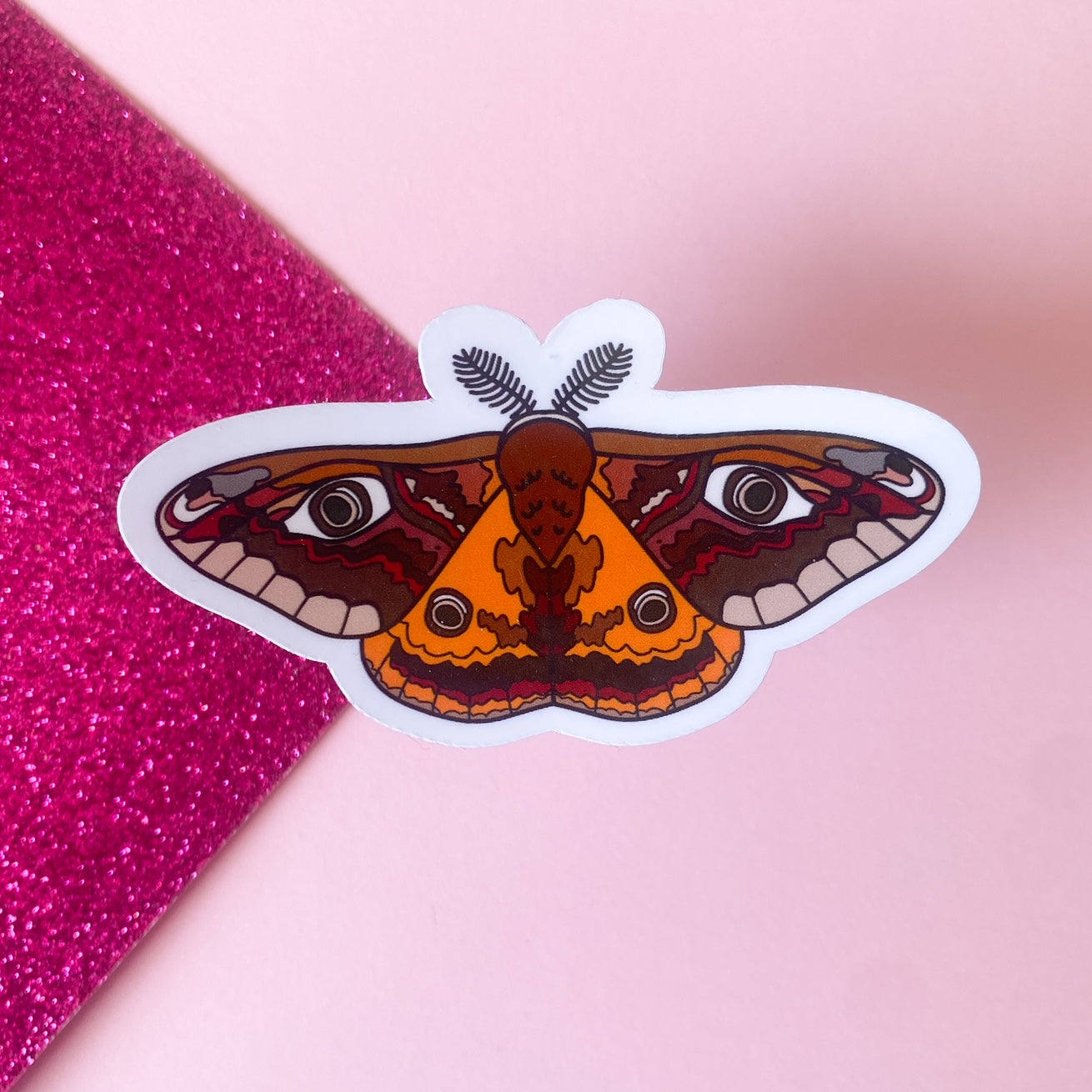 Emperor Moth Sticker | Bullet Journal, Scrapbook Sticker, Planner Stickers