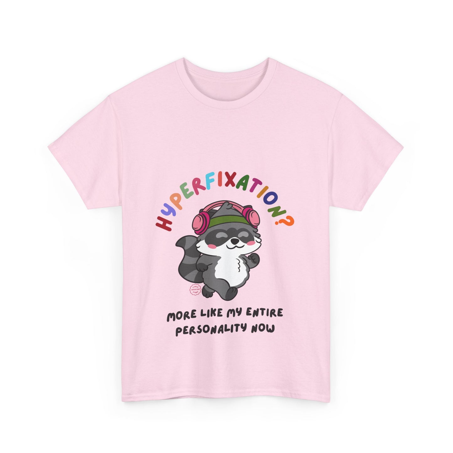 Hyperfixation Walking Raccoon T-Shirt - Multiple Colours