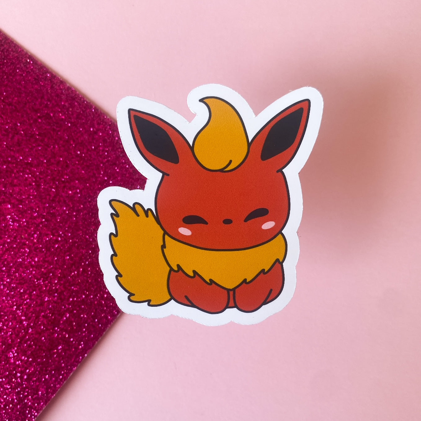 Chibi Anime Fire Fox Sticker | Bullet Journal, Scrapbook Sticker, Planner Stickers