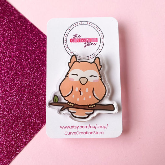 Octavia Owl Acrylic Pin