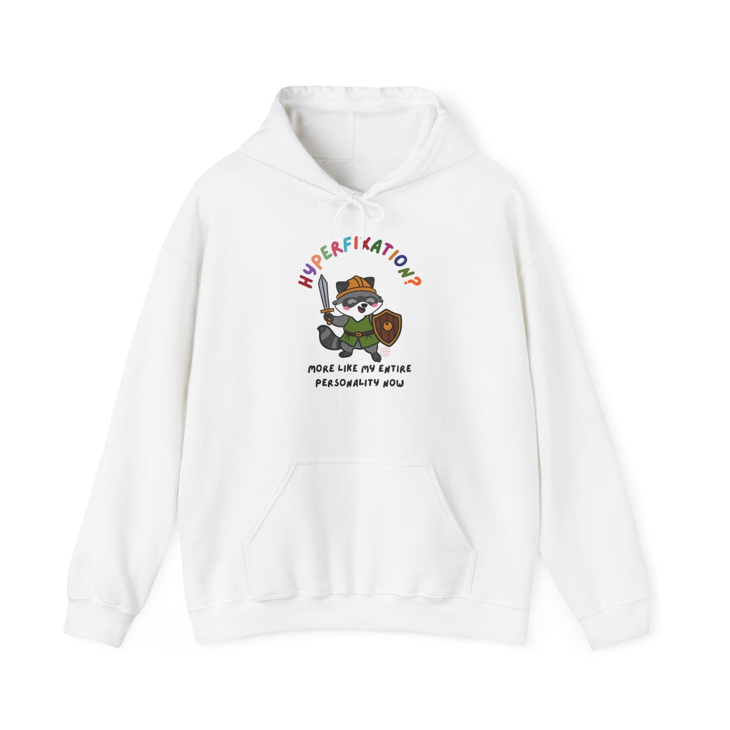 Hyperfixation LARPing Raccoon Hoodie - Multiple Colours