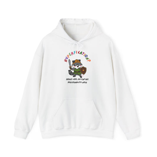Hyperfixation LARPing Raccoon Hoodie - Multiple Colours