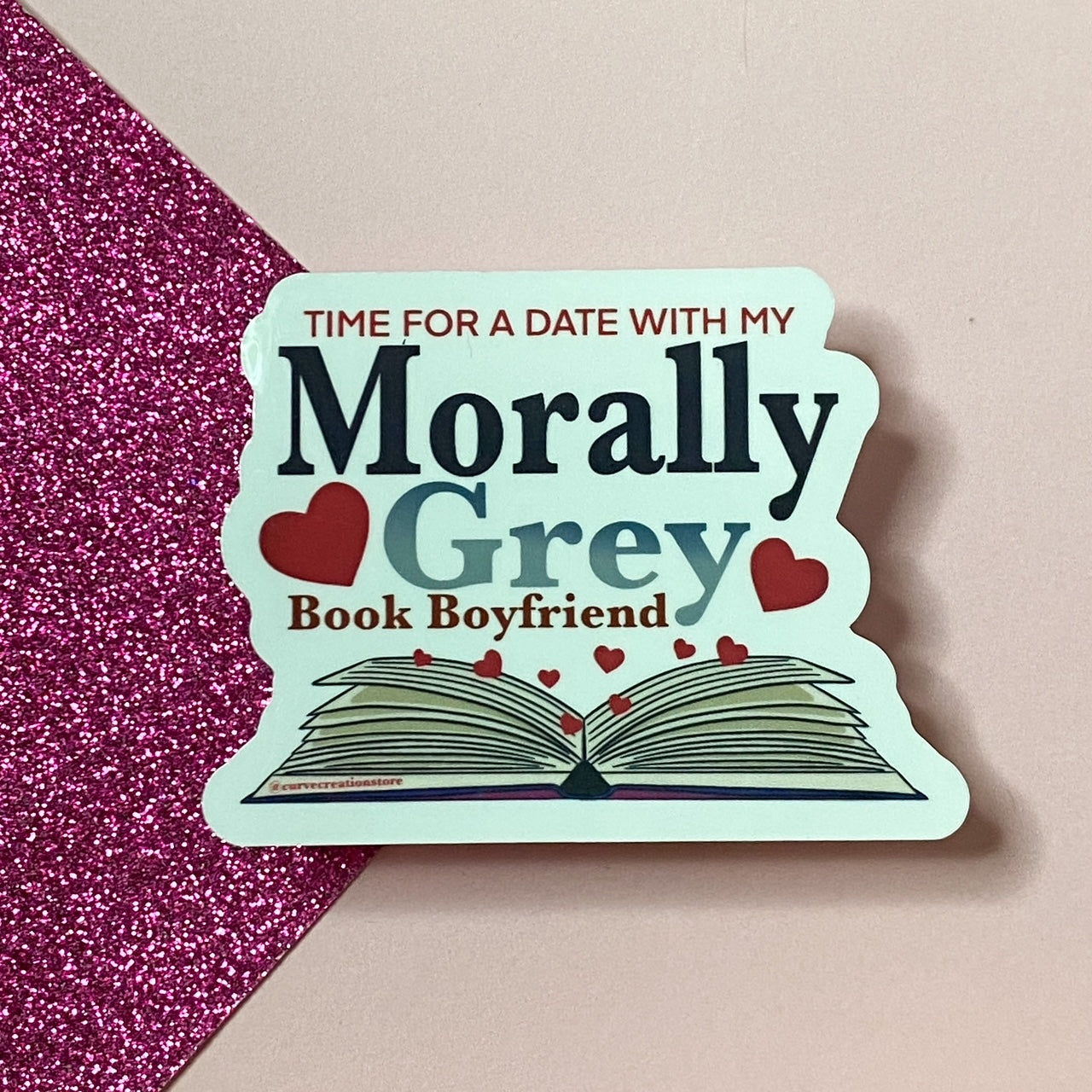 Time for a Date with my Morally Grey Book Boyfriend Sticker | Bullet Journal, Scrapbook Sticker, Planner Stickers