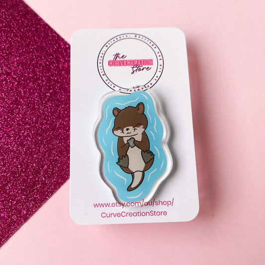 Oscar the Otter Acrylic Pin