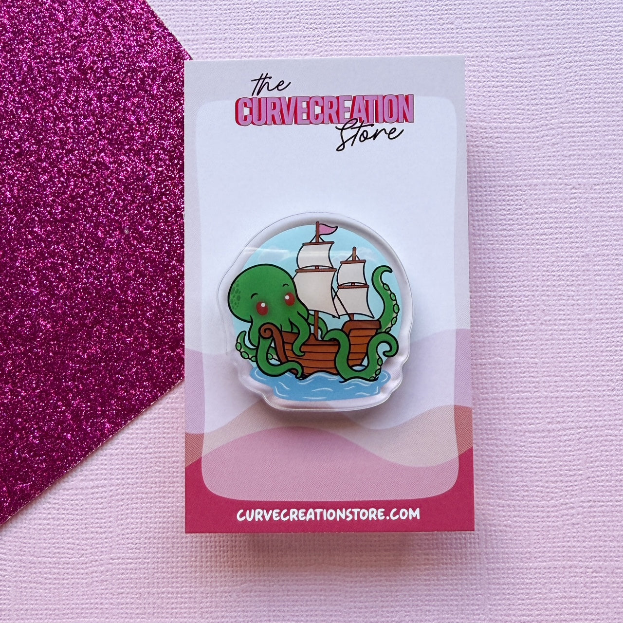 The Kraken Acrylic Pin