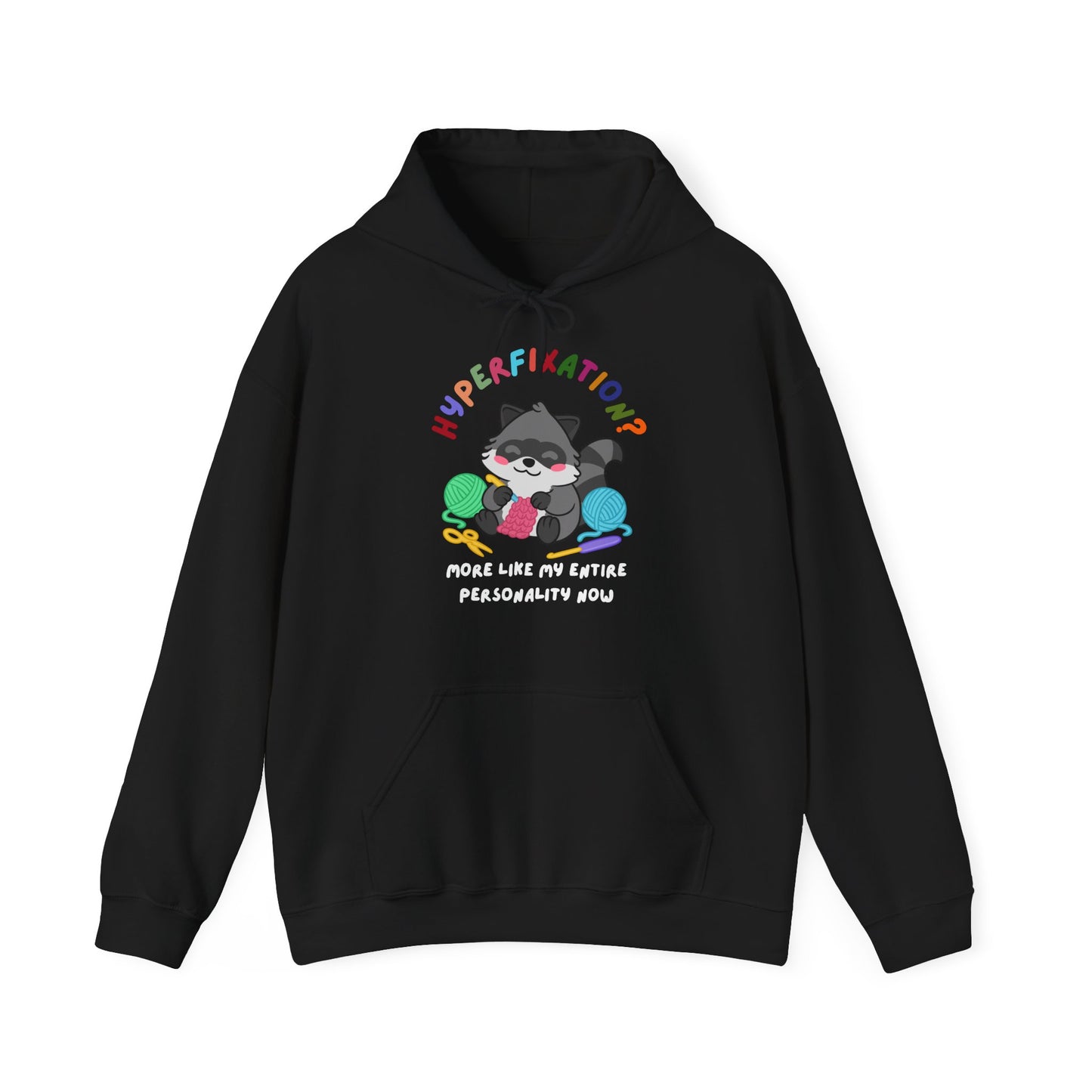 Hyperfixation Crocheting Raccoon Hoodie - Multiple Colours