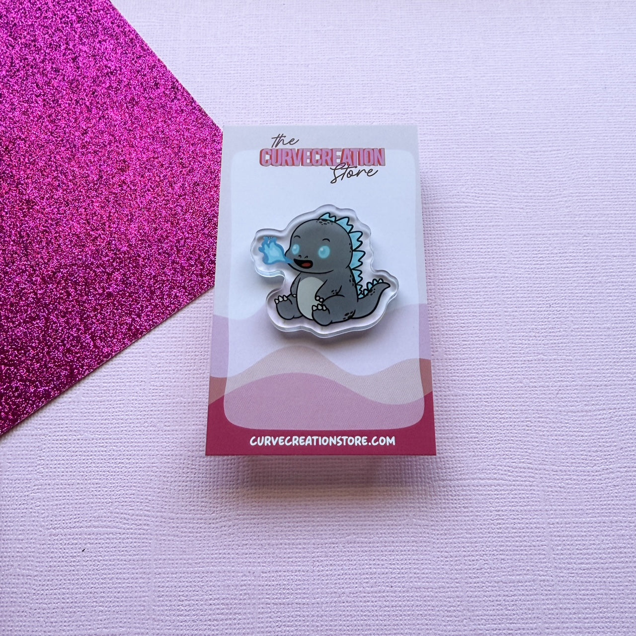Godzilla Acrylic Pin