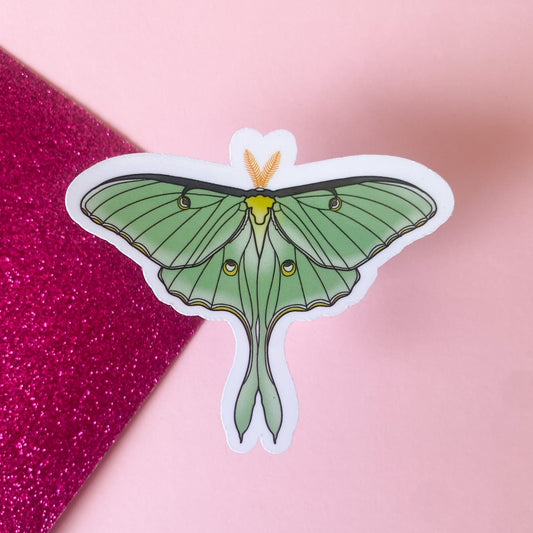 Luna Moth Sticker | Bullet Journal, Scrapbook Sticker, Planner Stickers